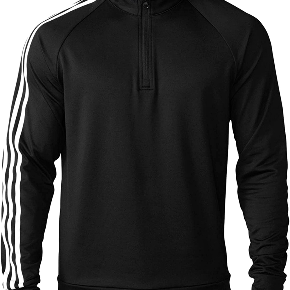 🎄🎁 NWT ADIDAS 1/4 Zip Striped Track Jacket Medium